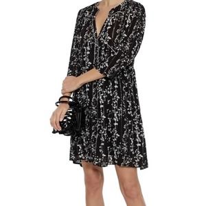 BA&SH Frezza Printed Mini Smock Dress